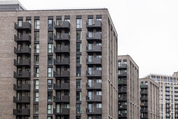 High Rise Residential Building Facade in City Environment