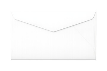 White sealed envelope with closed flap for mail message or business communication, transparent background for easy use