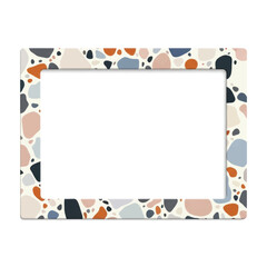 Fototapeta premium Colorful Terrazzo Frame Border for Decorative Display and Design.