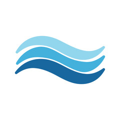 Obraz premium Abstract wave icon, modern flat design, smooth motion friendly shapes