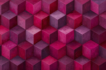 Obraz premium abstract geometric background with 3d cubes in shades of pink and purple