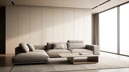 Modern Living Room Sofa and Coffee Table Setup for a Sleek and Stylish Interior Design