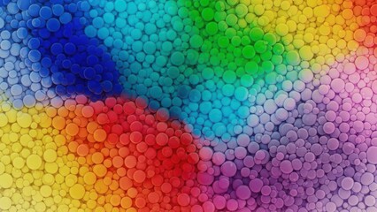 Vibrant rainbow colored circles pattern