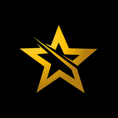 Obraz premium lightning Stars isolated on black