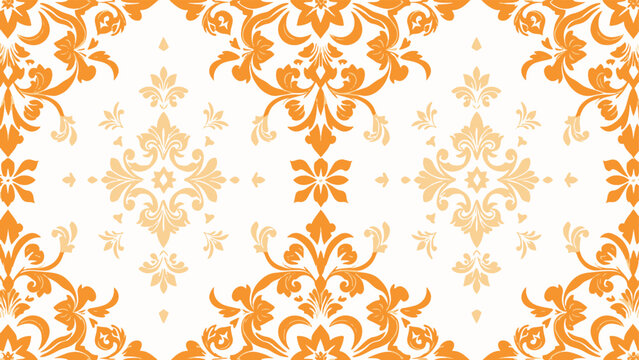 Premium Ornamental Damask Seamless Pattern for Elegant Backgrounds
