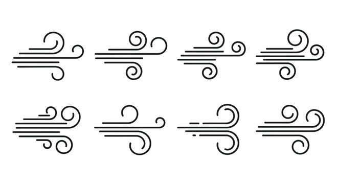 Set of wind direction icons