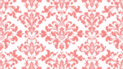 Obraz premium Vintage Palace Damask Seamless Pattern with Elegant Flourishes
