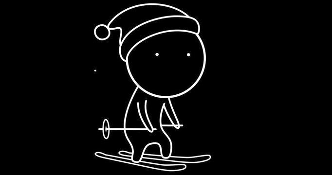 Skier on skis