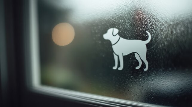 frosted glass window showing interior architecture and building details copy space right