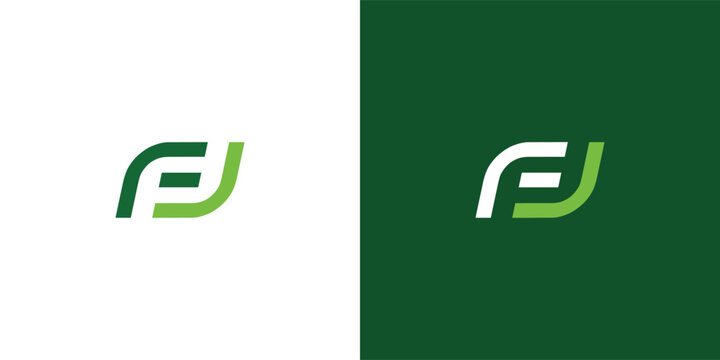 Minimal Trendy Letter F Eco Leaf Logo Design Template