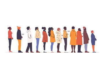 Obraz premium voting queue isolated illustration