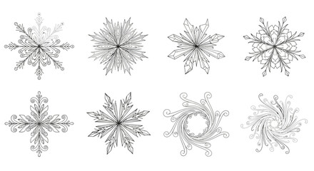 Obraz premium Intricate snowflake designs