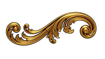 Luxurious Gold Baroque Flourish With Chromatic Aberration