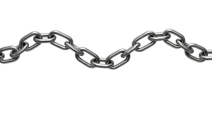 Obraz premium Shiny Metal Chain With Vibrant Reflections On Black Background