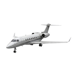 Obraz premium Business jet isolated on transparent background