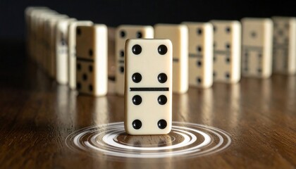 Domino Ready to Start Chain Reaction