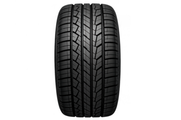 New car tire showing rubber tread pattern for automotive industry, vehicle maintenance, and transportation concepts
