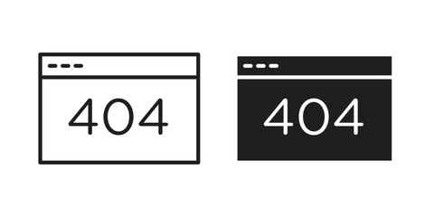 Obraz premium 404 Error icons suitable for infographics, websites and print media and interfaces. Line vector icon.