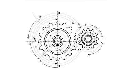 Gears engineering technical drawing