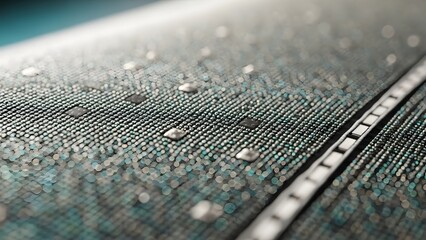 Close-up of a high-tech smart fabric that harvests kinetic energy