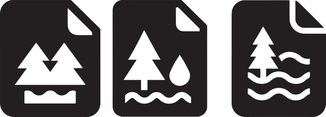 Forest conservation icons