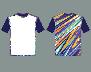 T-shirt design template. Vector illustration for Jersey
