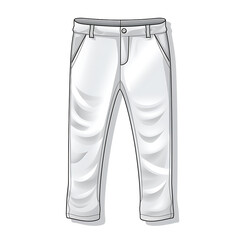 Crisp White Background Top View Pants