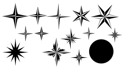 Fototapeta premium A collection of six different comic book style speech and thought bubbles on a black background.