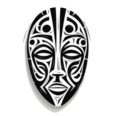 Monochrome Abstract Mask Design Creative Background