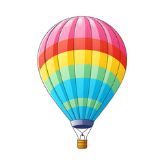 Minimalist Hot Air Balloon Line Drawing