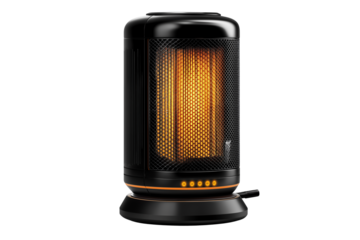 Small Portable Electric Heater Isolated on White Background