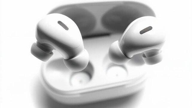 Modern white wireless earbuds with charging case showcase sleek tech gadgets delivering high quality audio and convenience in compact design