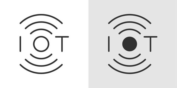 IoT Sensor Icon representing connected devices, data collection, and smart technology monitoring.