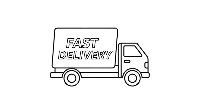Fast delivery truck with speedy transport service