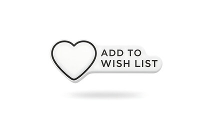 Add to Wish List button with heart icon on white background