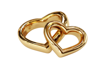 Intertwined heart rings