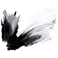 Abstract Monochrome Acrylic Paint Strokes Vector