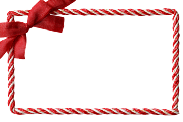 Candy cane frame with bow