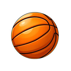 Isolated Basketball Vector Illustration on White