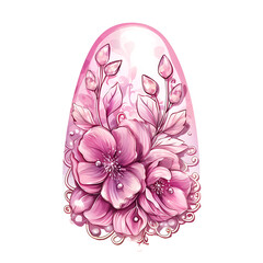 Elegant Pink Manicure with Stylish Nail Art