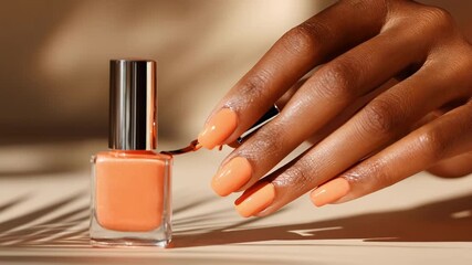 Beauty blogger applying nontoxic nail polish in a stylish sunlit room promoting safe and healthy cosmetic alternatives for mindful consumers.