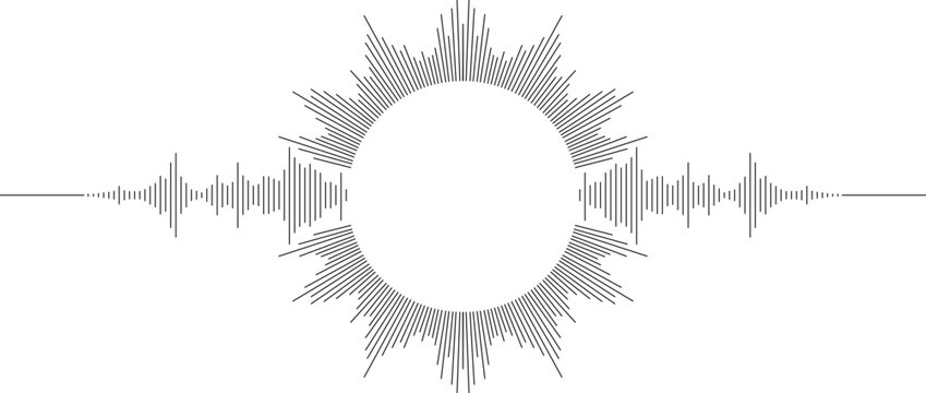 Circular Audio Waveform Equalizer Display