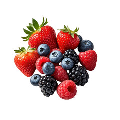  Fresh Berries Selection for Healthy Nutrition Concept, Generative AI