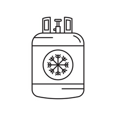 freon cylinder vector icon element design template
