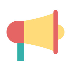 공지사항 아이콘. 병원 플랫 아이콘