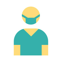 간호사 아이콘. 병원 플랫 아이콘