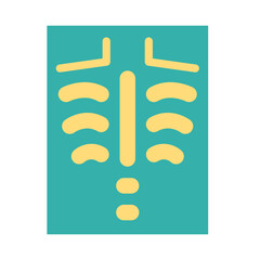 엑스레이 아이콘. 병원 플랫 아이콘