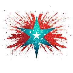 Vibrant Glitter Explosion Pop Art Silhouette