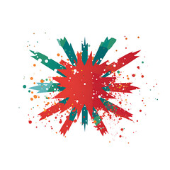 Vibrant Glitter Burst Pop Art National Silhouette