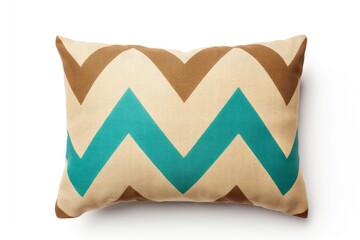 Decorative throw pillow showing patterned fabric on white background